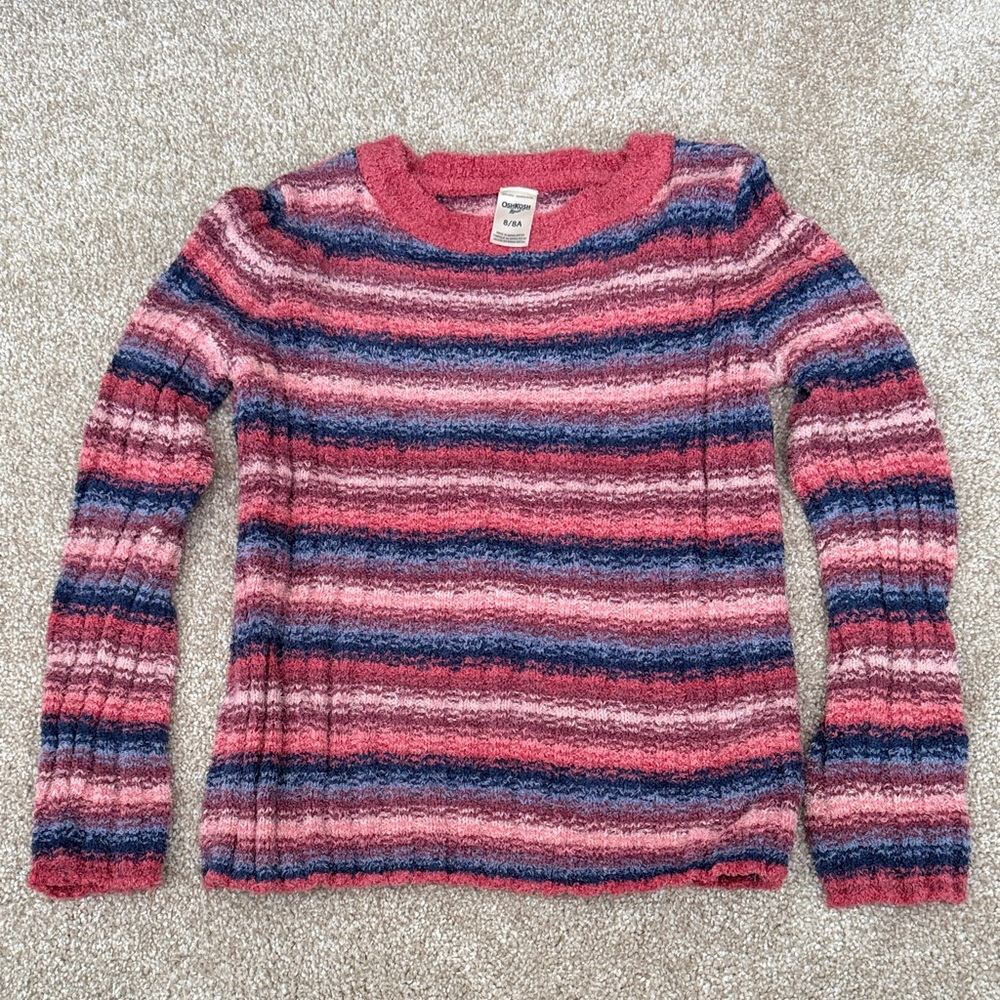 Oshkosh Striped Multicolor Girls Sweater